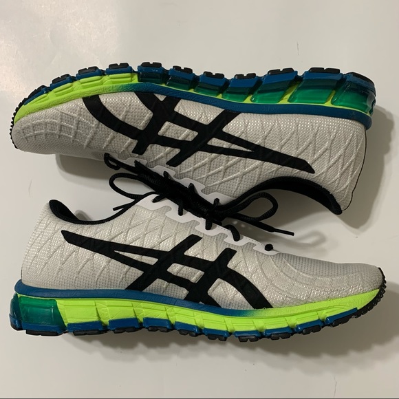 Asics Mens Gel Quantum 180 4 Shoes Size 12 White Safety-Yellow 1021A104-104 - Picture 4 of 11